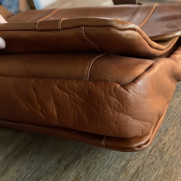 LATICO WALL STREET LAPTOP BRIEF BROWN LEATHER BAG MESSENGER - Picture 4 of 7